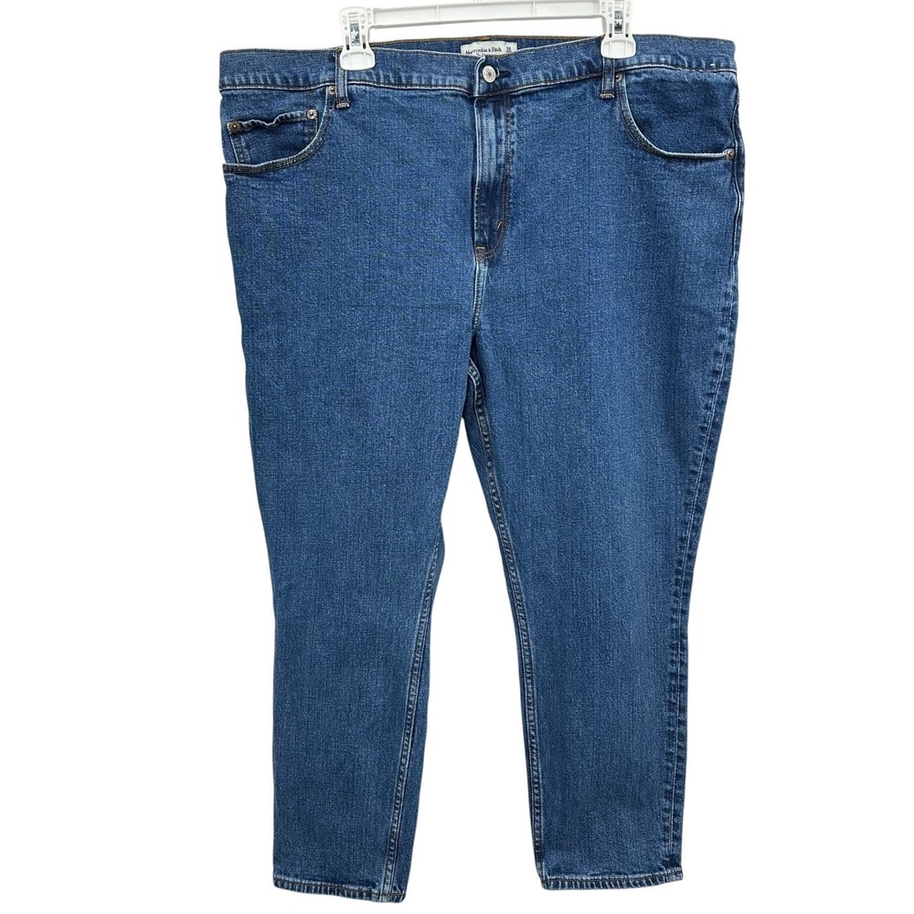 Abercrombie & Fitch Skinny High Rise Jeans Medium Dark Blue Women's 35 / Size 20